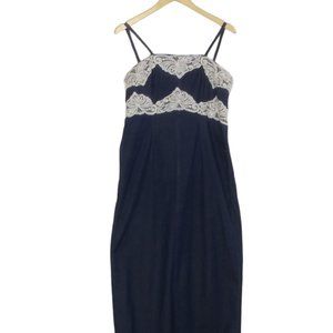 Denim and Lace Causal Dress